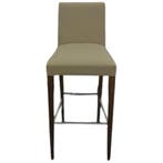 Andreu World Anna Barkruk Van Leer En Hout In Beige, Verzenden, Gebruikt, Hout, 90 cm of meer