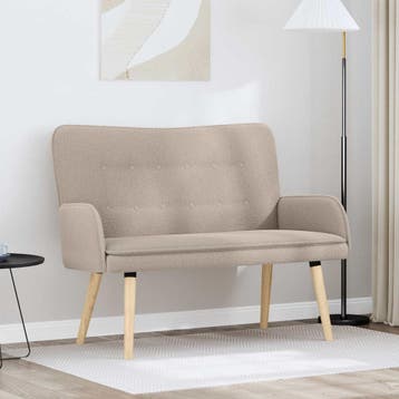 vidaXL 2-Zits Sofa Lichtgrijs 115 x 61 x 87 cm Bouclé, Verzenden