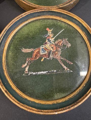 Militaire miniatuur beeldjes - Quatre médaillons cavalerie