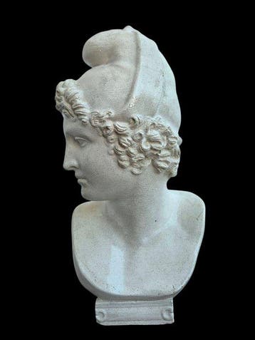 Figuur - Busto Paride - 28 cm - Marmerpoeder