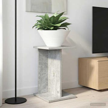 vidaXL Plantenstand 2 st Betongrijs 25 x 25,5 x 40,5 cm, Tuin en Terras, Verzenden, Nieuw
