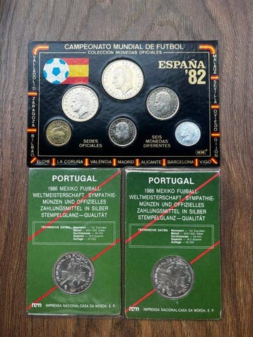Portugal, Spanje. 1982/1986, Lote Temático Mundial de