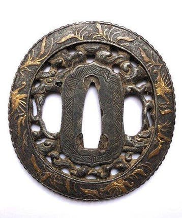 Nanban-stijl tsuba - Japan - Edo Periode (1600-1868)