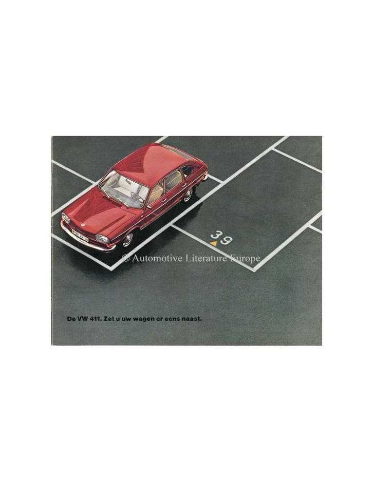 1969 VOLKSWAGEN 411 BROCHURE NEDERLANDS, Boeken, Auto's | Folders en Tijdschriften, Ophalen of Verzenden