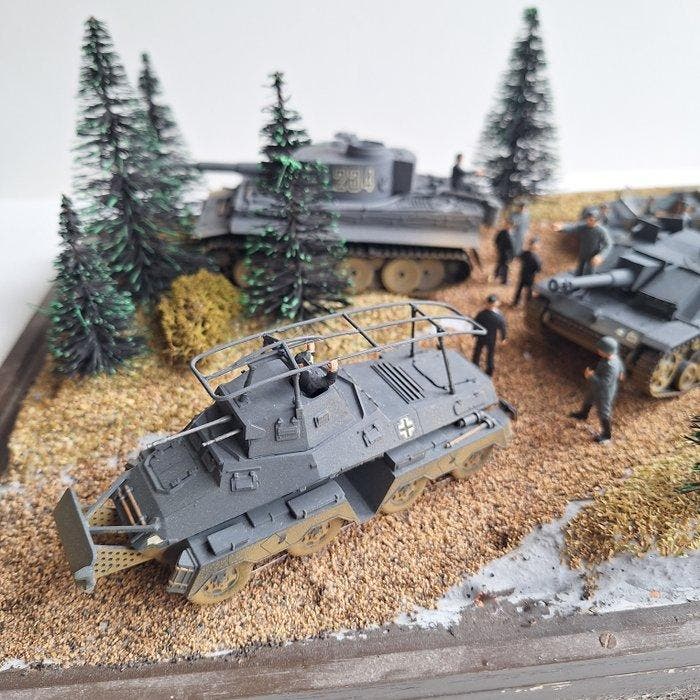 Tamiya - Diorama WW2 Duitse pantzer kolonne - 1940-1950, Kinderen en Baby's, Speelgoed | Overig