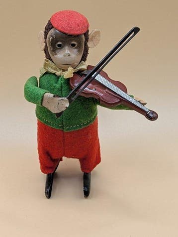 Schuco - 985/2 - Singe jouant du violon - Jouet à remontoir, Antiquités & Art