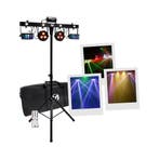 Mac Mah Multi FX Bar Licht Standaard Met 2 RGBW Par Spots +, Nieuw