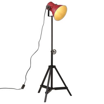 vidaXL Vloerlamp 25 W E27 35x35x65/95 cm verweerd rood, Verzenden, Nieuw