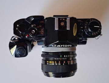 Canon A-1 + Motor Drive + 1,4/50mm S.S.C. | Analoge camera