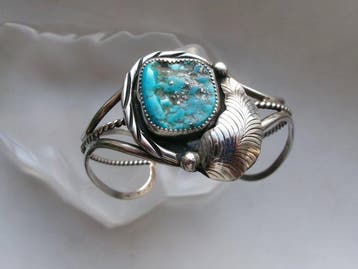 Bracelet argent et turquoise - Navajo - États-Unis (Sans