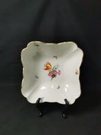 KPM - Osier e fiori con farfalla - Salsiera e insalatiera -, Antiek en Kunst