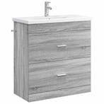 vidaXL Badkamermeubel Set Grijs Sonoma 81 x 40 x 84,5 cm, Huis en Inrichting, Tafels | Kaptafels, Verzenden, Nieuw