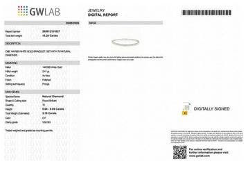 Zonder minimumprijs - Armband - 14 karaat Witgoud - 3.19ct., Nieuw