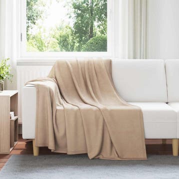 vidaXL Dekentjes 6 st Camel 200 x 150 cm 2.61 kg Fleece, Huis en Inrichting, Verzenden, Nieuw