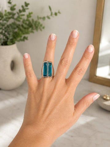 Sans prix de réserve - Bague Argent Topaze, Nieuw