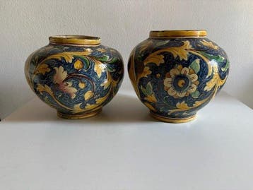 Vaas - Keramiek - Majolieken van Caltagirone, Antiek en Kunst
