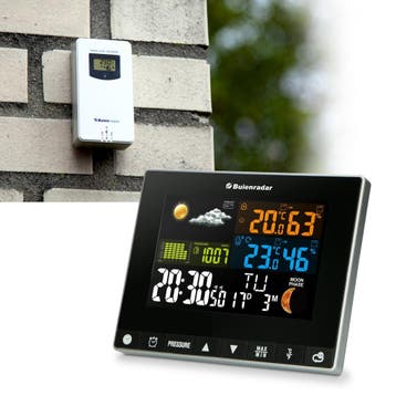 Weerstation - Binnen en buiten - Met buitensensor - Draadloo, Audio, Tv en Foto, Weerstations en Barometers, Verzenden, Nieuw