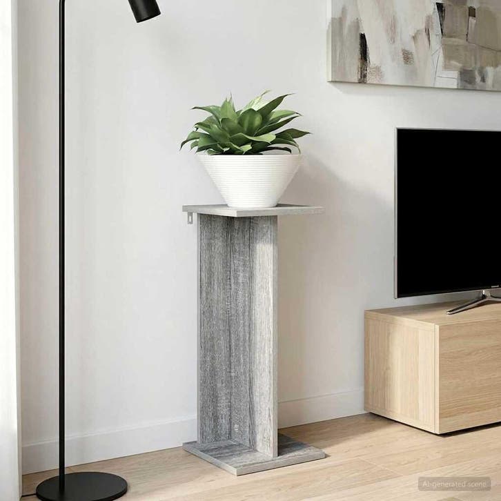 vidaXL Plantenstand 2 pcs Grijze Sonoma 25 x 25,5 x 60,5 cm, Jardin & Terrasse, Bacs à fleurs & Jardinières, Envoi