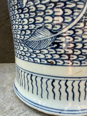Vase avec couvercle - Porcelaine - Chine - Vase à couvercle