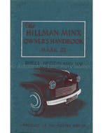 1949 HILLMAN MINX MARK III INSTRUCTIEBOEKJE ENGELS