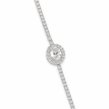 Tennis armband - 14 karaat Witgoud - 2.53ct. tw. Diamant