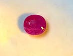 1 pcs Rood Robijn - 7.15 ct - Asian Institute of Gemological, Nieuw