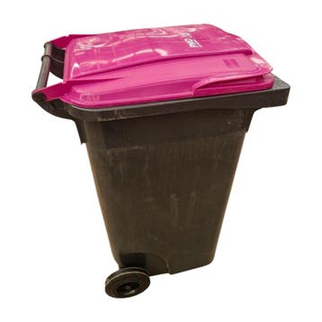 Afvalcontainer 240 liter licht gebruikt Grijs met roze, Maison & Meubles, Accessoires pour la Maison | Poubelles, Ophalen of Verzenden