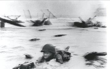 Robert Capa (1913–1954) - American Troops, Omaha Beach,