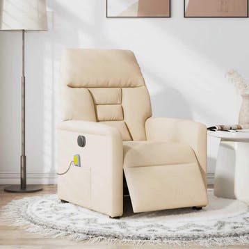 vidaXL Massagestoel elektrisch verstelbaar microvezelstof, Verzenden, Nieuw