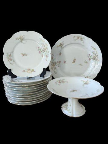 Bac & Perigault Limoges - Tafelservies voor 12 (14) -
