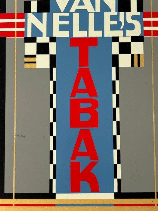 Van Nelle - Le tabac Van Nelle est de qualité. - Enseigne en, Antiquités & Art, Antiquités | Assiettes décoratives & Carrelages