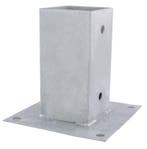 Starx Paalhouder op plaat 72x72 mm verzinkt, Bricolage & Construction