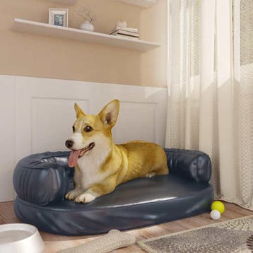 vidaXL Hondenmand ergonomisch schuim 75x53 cm kunstleer, Dieren en Toebehoren, Honden-accessoires, Verzenden, Nieuw