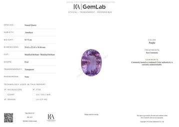 Zonder minimumprijs - 1 pcs Paars, Geel Ametrien - 83.75 ct