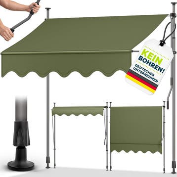 Klemluifel - Balkon luifel - Verticale luifel - 300 cm - Gro, Tuin en Terras, Verzenden, Nieuw