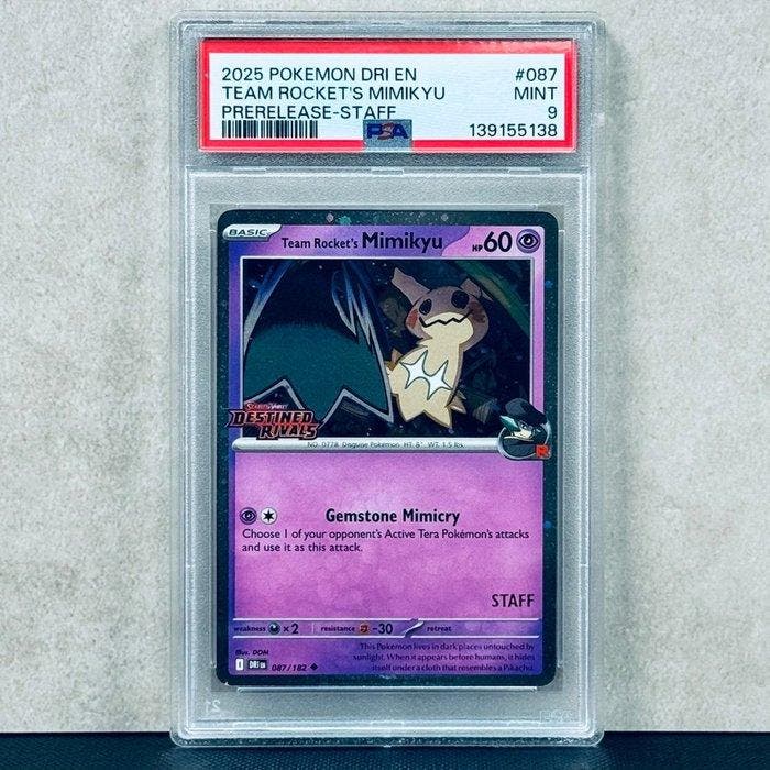 Pokémon Graded card - TEAM ROCKETS MIMIKYU #087 PRERELEASE, Hobby & Loisirs créatifs, Jeux de cartes à collectionner | Pokémon