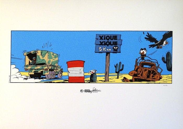 Tillieux, Maurice - 1 Silkscreen - Gil Jourdan - Désert -, Livres, BD