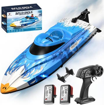 RC Boot 25km/u met LED | Retour deal | Snel weg = plezier!, Hobby en Vrije tijd, Modelbouw | Boten en Schepen, Verzenden, Zo goed als nieuw