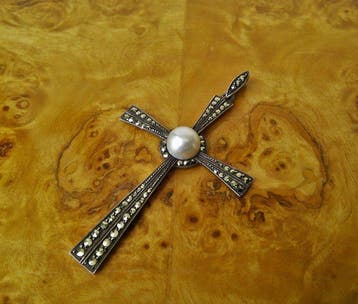 Parel - Zilver - Hanger - 935 Zilveren kruis