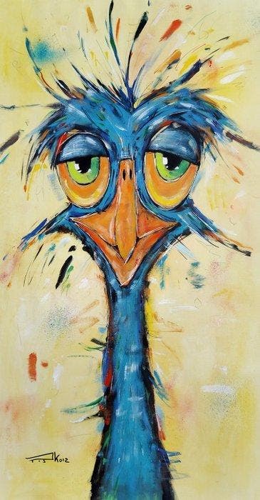 Piotr Piskorz - Midlife crisis XXL, Antiquités & Art, Art | Peinture | Moderne