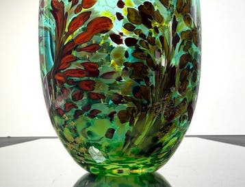 Maxence Parot - Vase - Vase unique couleurs opalines et Or -, Antiquités & Art