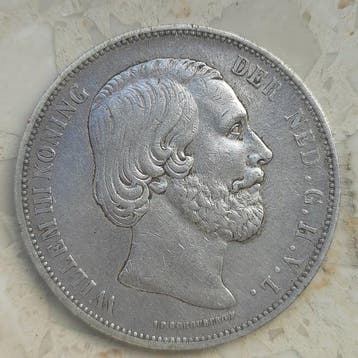 Nederland. Willem III. 2 1/2 Gulden 1868 (Zonder