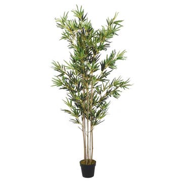 vidaXL Kunstplant bamboe 1380 bladeren 200 cm groen, Verzenden, Nieuw
