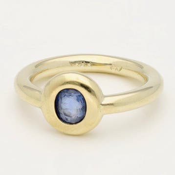 Bague - 14 carats Or jaune Saphir