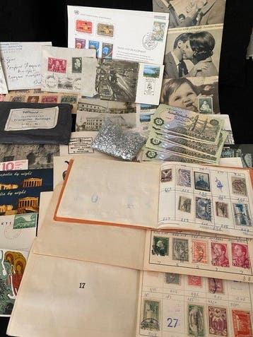 Collectie van memorabilia - Wereldcollectie met FDC,