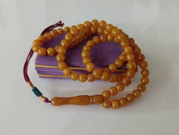 Chapelet - Ambre - 1970-1980 - Chapelet de perles de prière