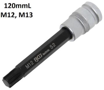 Bgs Technic Bit dop, 1/2 , ribe 12x120 mm, Verzenden, Nieuw