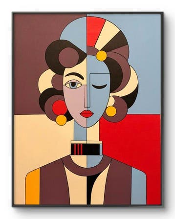 Marcel Mendez - Fragmented Face #99 -XL- ( No reserve ), Antiquités & Art, Art | Peinture | Moderne
