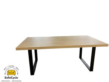 Eettafel 200x100 met U-poten – overstock, Maison & Meubles, Verzenden
