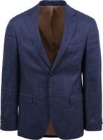 Suitable Blazer Linnen Royal Blauw maat Maat 48/50 (M) Heren, Nieuw, Suitable, Verzenden, Maat 48/50 (M)
